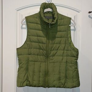 Kenneth Cole Reaction green Down filled puffer zip vest size XL